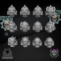 Head Bits Set - Metal Warriors (set of 50)