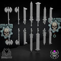 Melee Weapons Bits Set - Metal Warriors (40 pieces)