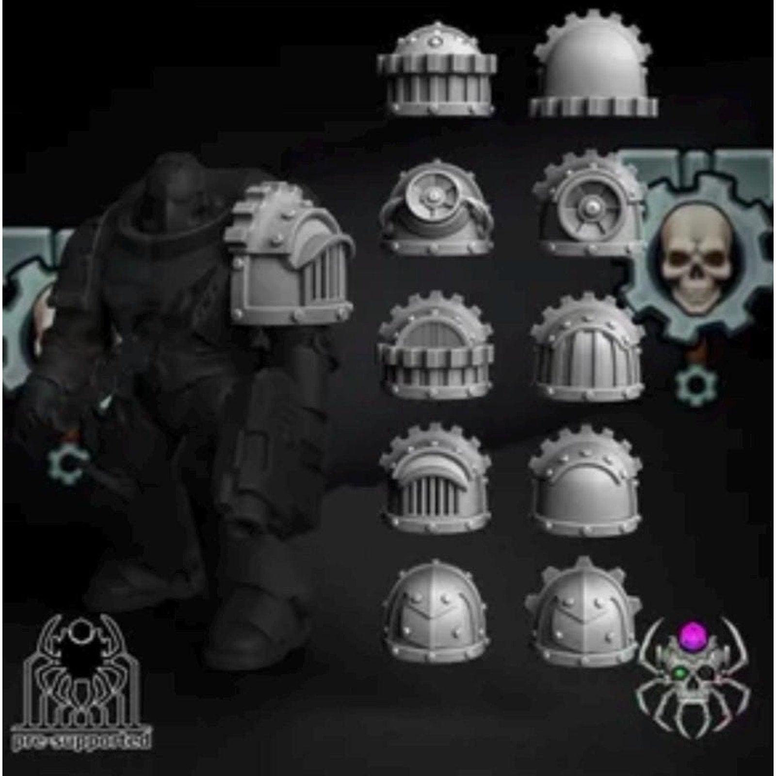 Shoulder Bits Set - Metal Warriors (set of 40)