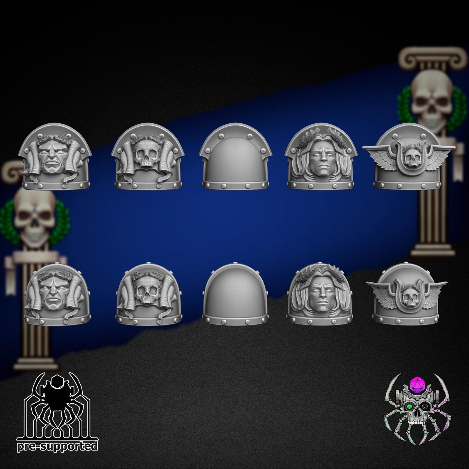 Shoulder Bits Set - Praetorians of Cobalt (set of 50)