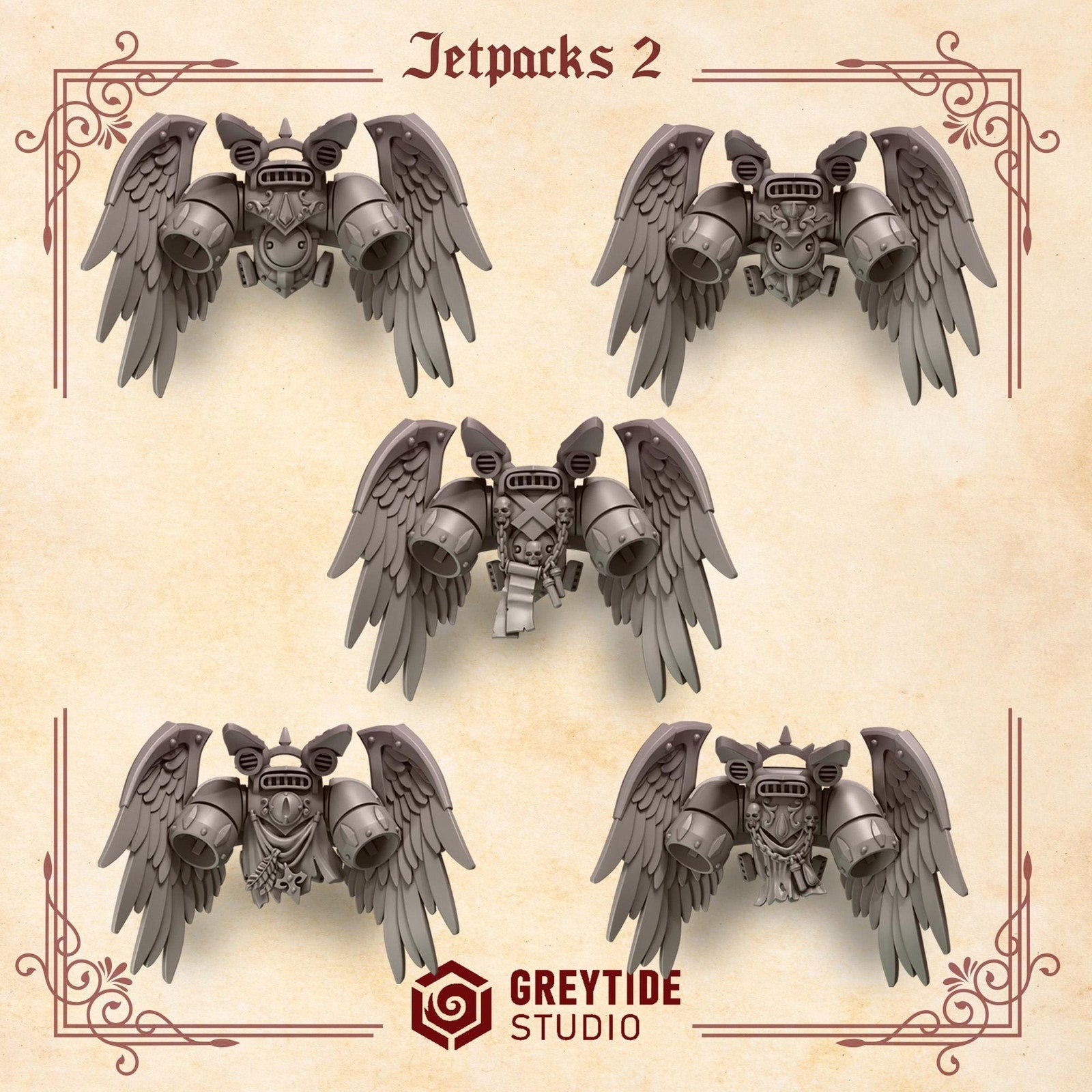Backpacks Bits Set B - Crimson Lords (set of 10)