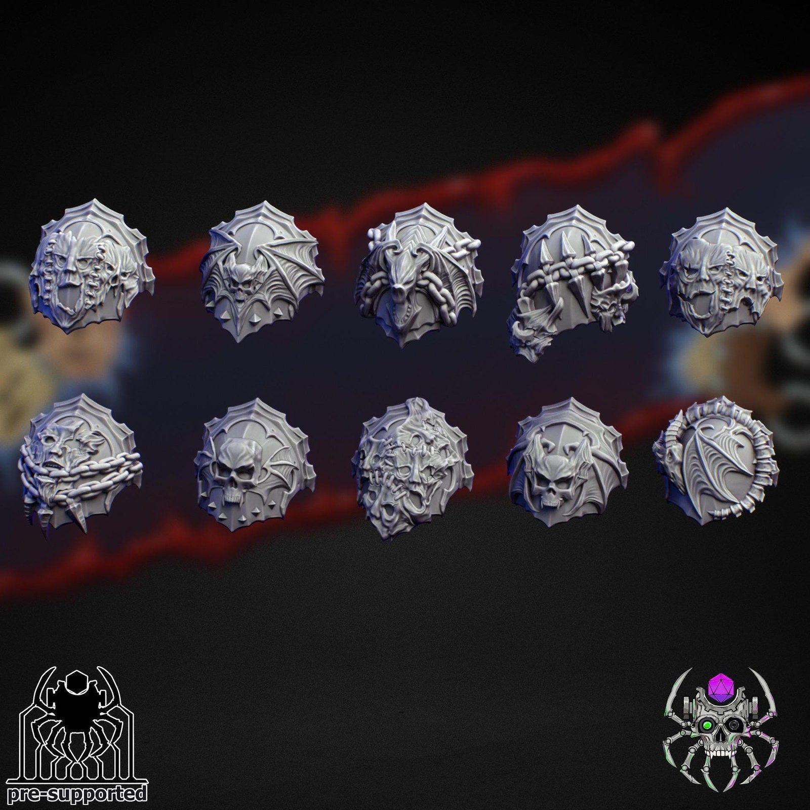 Shoulder Bits Set - Nightmare Harbingers Battle Squad (set of 50)
